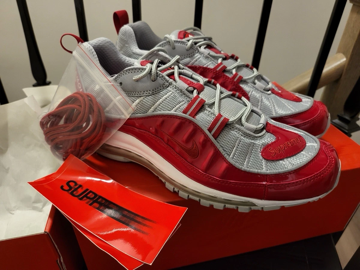 Nike Supreme x Air Max 98 Red for Sale | Authenticity Guaranteed
