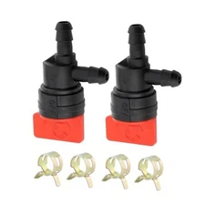  1/4" 90 Degree Fuel Shut Off Valve with Clamps for 698181 494539 697944 