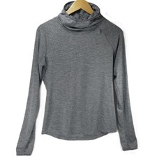 Nike Running Women's Dri-Fit Hoodie Gray Size M Athletic Pullover Thumb Holes