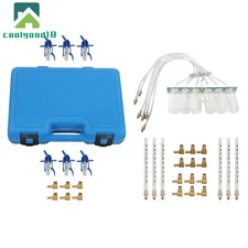 6 Cylinder Diesel Injector Flow Meter Tester Common Rail Adaptor Test Tools Kit