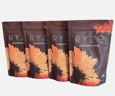 (Pack of 4) Organic RYSE Mushroom Coffee * 30 Servings Per Pack -Free Shipping