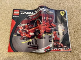 LEGO Racers 8375 Ferrari F1 Pit Set Complete Pieces with Instructions NO BOX