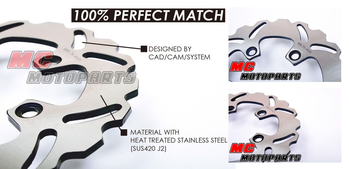 Rear Solid Brake Disc Rotor For Kawasaki GPZ750 Unitrak 83-88 84