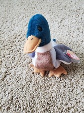 Ty Beanie Baby Jake the Mallard Duck NEW 1997/1998 with RARE tag errors