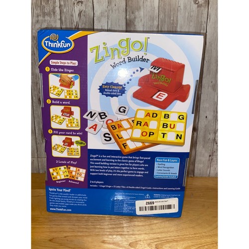 ThinkFun Zingo Word Builder Kids Vocabulary Spelling Learning Game - Picture 2 of 4