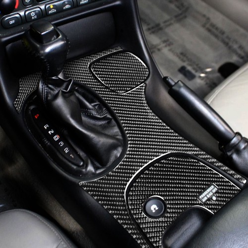 Carbon Fiber Gear Shift Interior Cover Trim Type D 3PCS For Corvette C5 98-04 - Bild 3 von 9