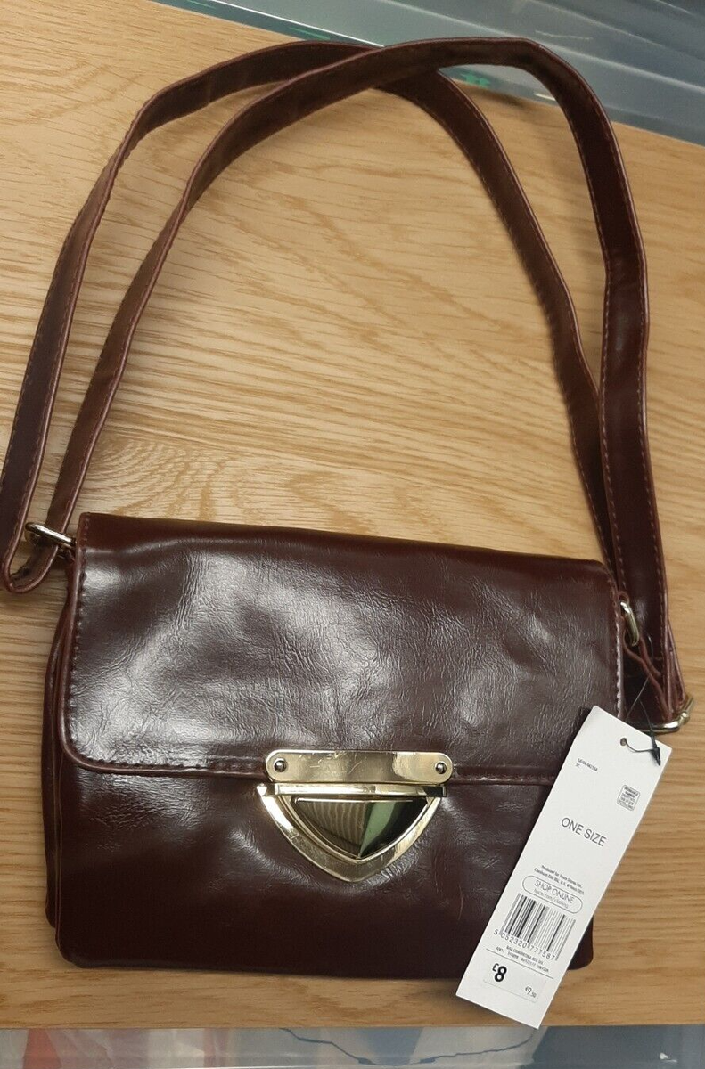 TESCO F&F SMALL BROWN SHOULDER BAG