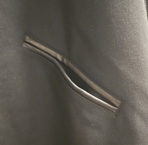 SPANX Jacke mit drapierter Vorderseite schwarz Ponte Kunstleder Größe XS neu mit Etikett - Bild 16 von 20