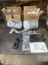 Hella Work Spot Light Lamp Pair Tractor  Equipment Genuine NOS