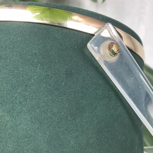 Vintage Eiskübel Golf Motiv grün Filz klar Griff mit Deckel Bar Made in USA - Bild 6 von 12