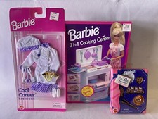 Barbie 3 in 1 Cooking Center NIB gift set Mattel 1993 Lot of 3 NEW items