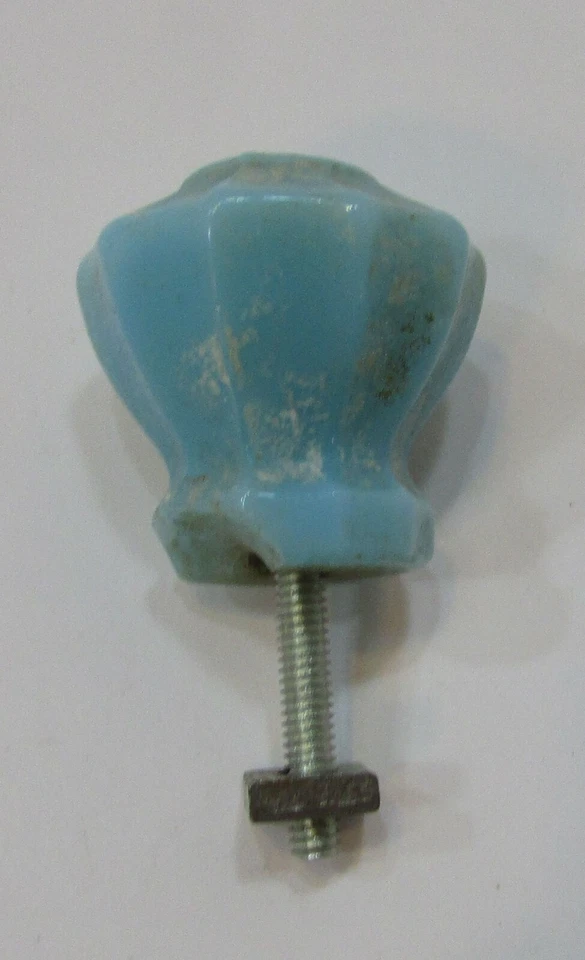 Perilla de cajón para puerta de gabinete de vidrio natillas azul polvo antiguo SH GRATIS  Foto 3 de 3