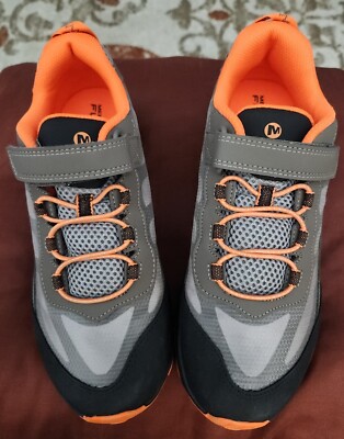 MEN'S MERRELL MOAB SPEED LOW AC WATERPROOF SHOE GUNSMOKE ORANGE SIZE 7