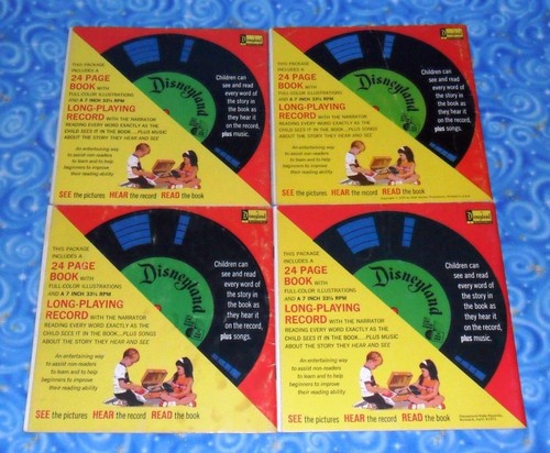 4 Disneyland Vintage Record Books Only Winnie The Pooh Bambi No Records Included - Picture 4 of 4