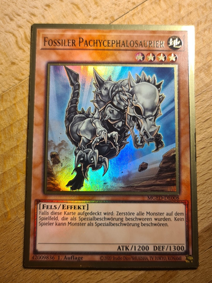 Fossil Dyna Pachycephalo○YUGIOH○MGED○PREMIUM GOLD RARE○GERMAN 