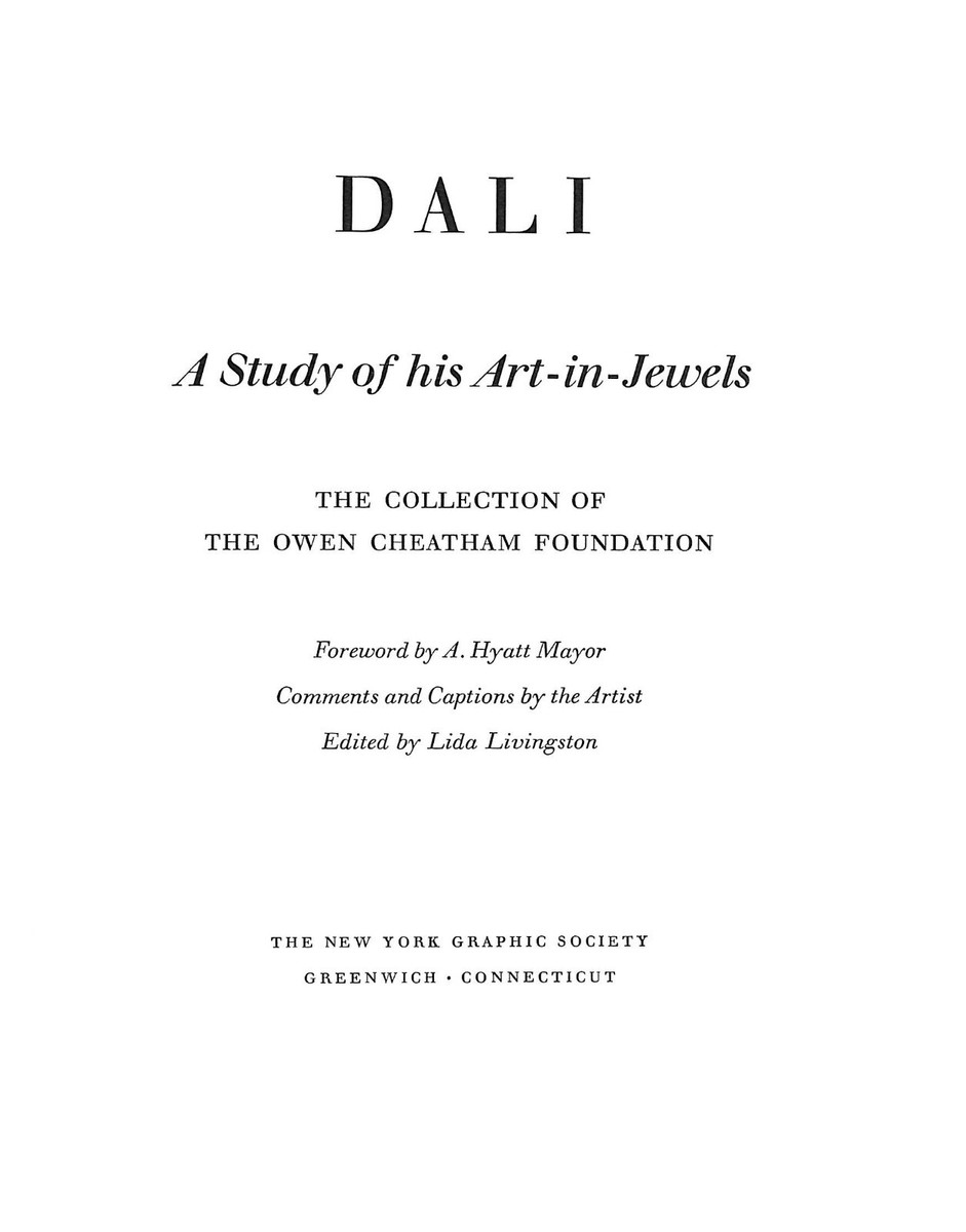 Dali: A Study Of His Art-In-Jewels