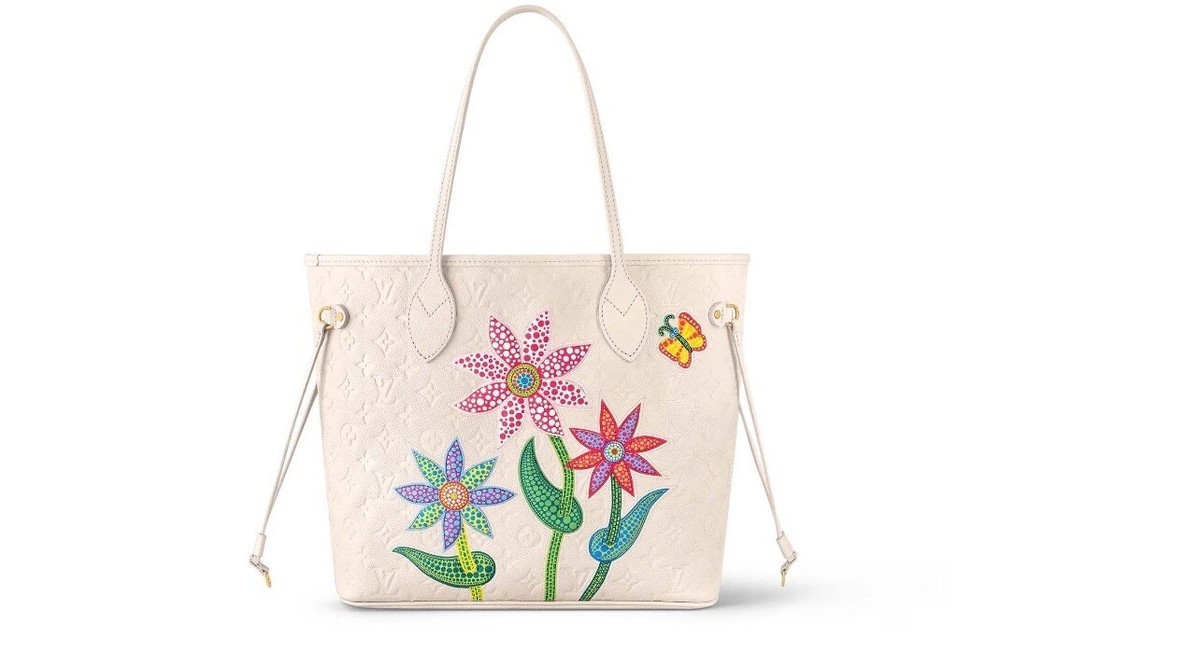 ★限定コラボ【LV x Yayoi Kusama】Neverfull MM バッグ Louis Vuitton x Yayoi Kusama Black/Pink Monogram Empreinte