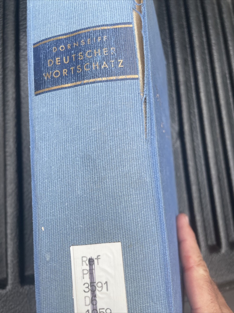 Der deutsche Wortschatz nach Sachgruppen Franz Dornseiff 1959