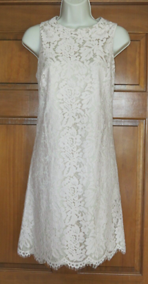 Vince Camuto Dress Women's Halter Sleeveless Lace Knee Length Blush Size 6  | eBay