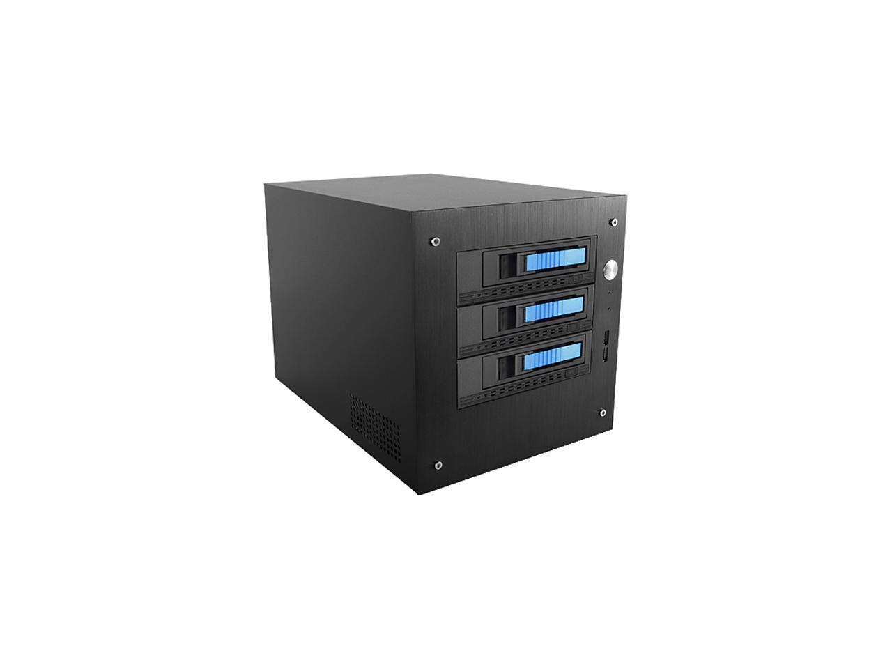 iStarUSA S-35-3M1BL Black SECC Tower Компактная и стильная модель mini-ITX 3x3,5 с горячим подключением к