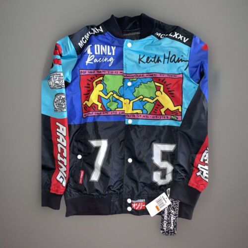 MEMBERS ONLY + Keith Haring Size S Racing Art Streetwear Jacket NWT RARE!! ๐ฅ๐ฅ