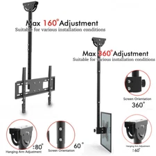 TV Ceiling Roof Mount Tilt Swivel Bracket For LED LCD 32 40 55 60 65 70" Plasma