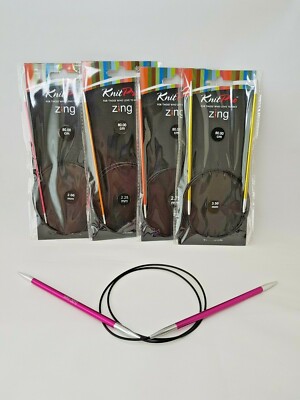 KnitPro Zing Circular needles, 80 cm, various sizes 2-12 mm