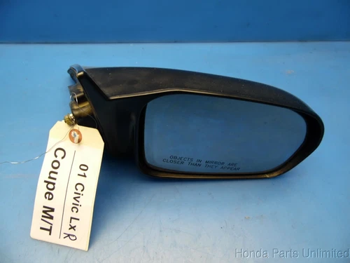 01-05 Civic OEM Right side power door mirror STOCK coupe flat black *scratch