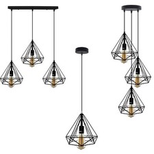 Modern LED Ceiling Lights Vintage Industrial Pendant Light Hanging Retro Lamp UK