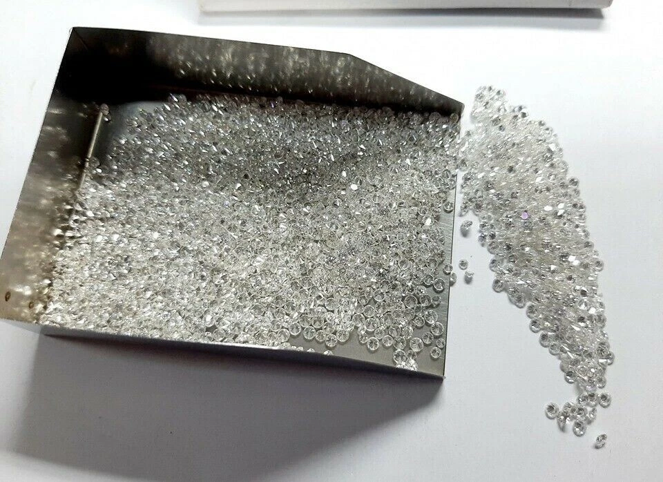 50 Pcs Loose CVD Lab Grown Diamond Good Quality Round Cut D-F Color VVS Lot - Image 3 of 4