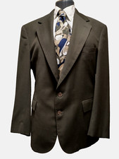 Vtg Izod Clothing Co Men's Olive Green 100% Wool Jacket Blazer Made in USA 44/M?