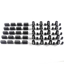 20PCS Rotary Knob 20PCS Fader Cap For Rane Mixer TTM 57 61 62 64 68 Black