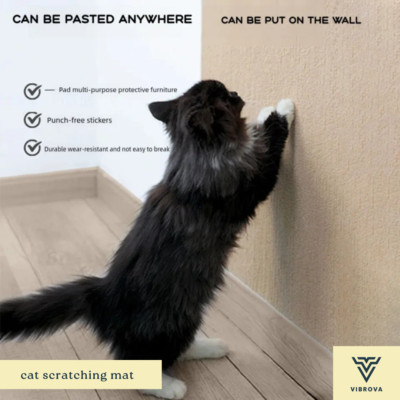 Cat Scratching Mat | Self-Adhesive Carpet Pad for Sofa & Wall Protection