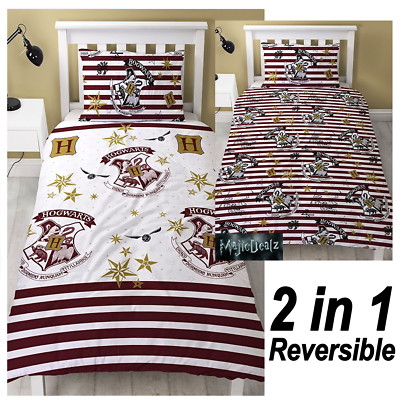 HARRY POTTER MUGGEL EINZEL DREHBARER BETTBEZUG SET BETTWÄSCHE NEU