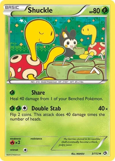 LP Pokemon TCG Shuckle 3/113 Legendary Treasures