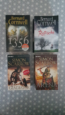 1356, Rotröcke, Arena, Gladiator / B Cornwell, Simon Scarrow, Historische Romane