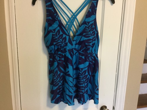 Neu mit Etikett Damen Badeanzüge Forall Tankini Oberteil Gr. 8 topische Blautöne - Bild 2 von 3