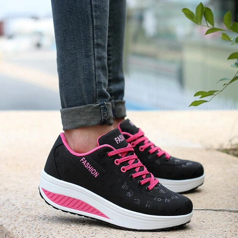 Women Athletic Platform Running Trainner Sport Sneaker Casual Shoes