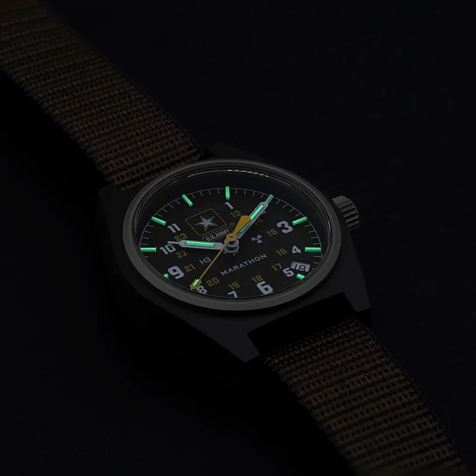 Reloj de Campo Ejército de Estados Unidos con Fecha, 34MM, Maratón, WW1940015 Nuevo con caja + garantía Foto 2 de 4