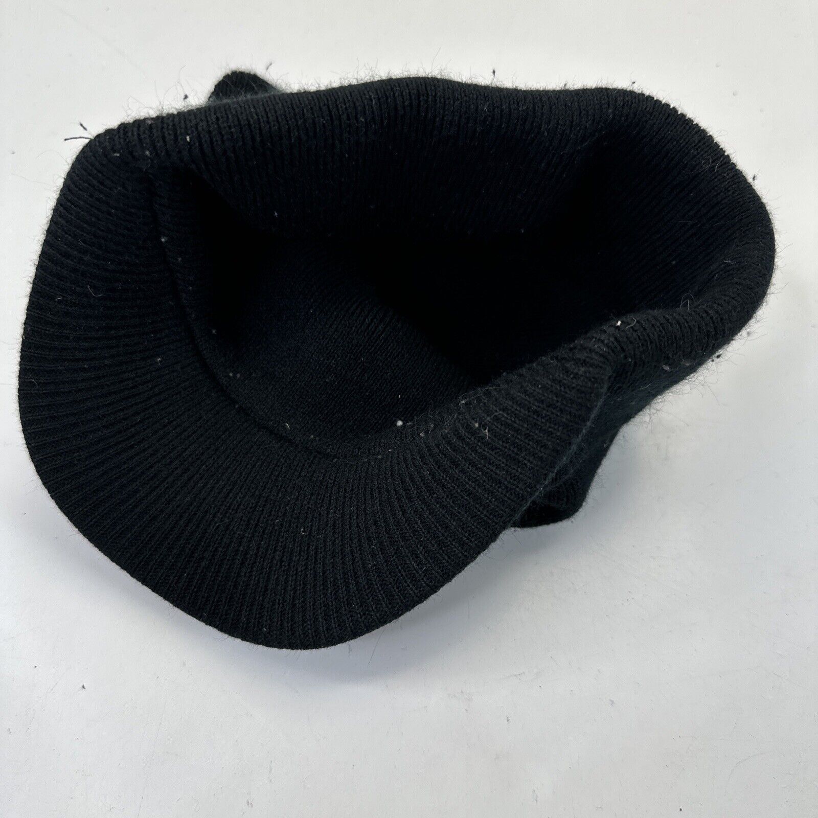 Unbranded Solid Black Beanie Ball Cap Hat Fitted … - image 5