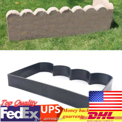 DIY Lawns Sidewalks Brick Edging Concrete Mould Garden Fence Decor Cement Mold