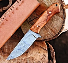 Custom HandMade Skinning Hunting Knife Hand Forged Damascus Steel Blade 2902