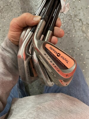 TaylorMade Firesole iron set 3,4,5,6,8,9,P R-80 Bubble Shafts Read
