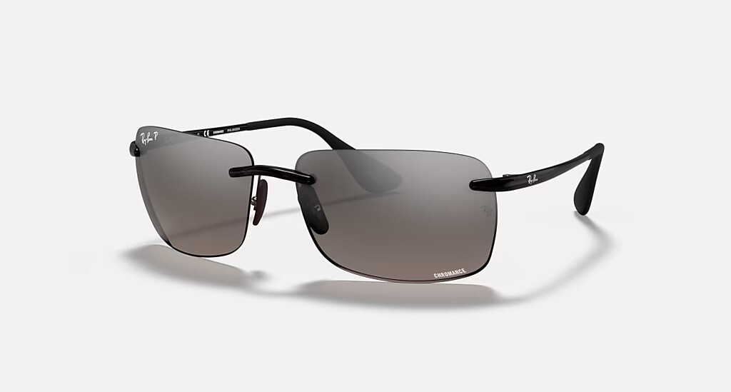 小物 Ray-Ban Ray-Ban RB4255 Chromance Polished Black Frame/Silver Lens RB4255