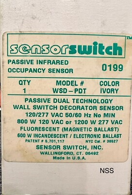 Sensor Switch Passive Infrared Occupancy Sensor WSD-PDT Ivory 120 ...