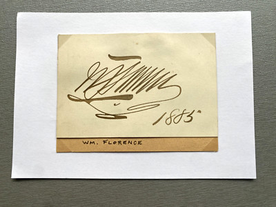 WILLIAM J. FLORENCE ( 1891) vintage signed Briefkarte 10x15 Autogramm