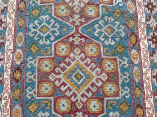 Vintage French Style Aubusson Rug Needlepoint Chain stitch Rug 3x5 ft Free Ship - Picture 4 of 8