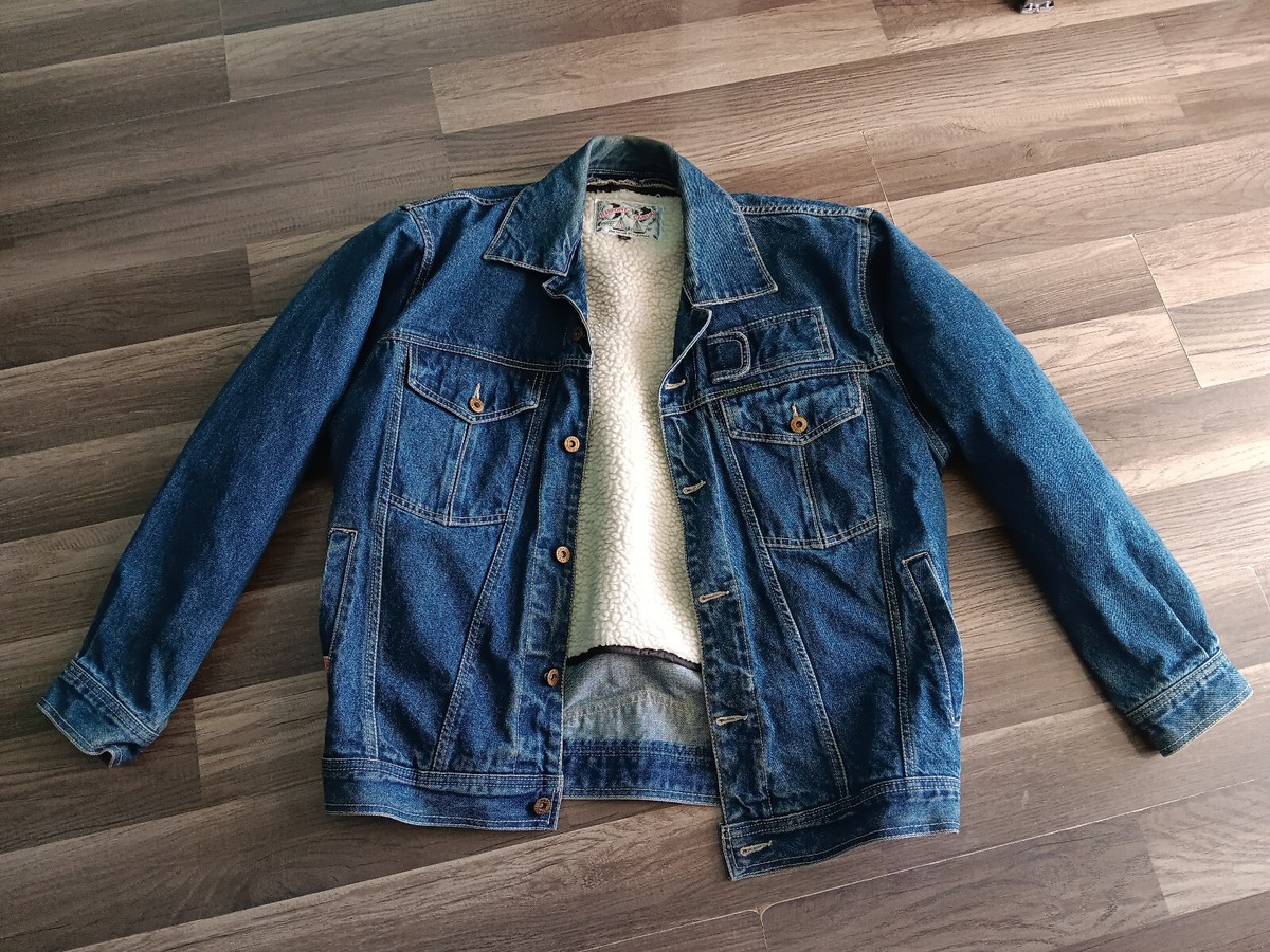 VTG Jeanpoint casual removable sherpa liner Mens XL size trucker