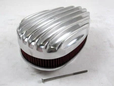 Carb Finned Tear Drop Air Cleaner w/ Washable Filter Polished E40201P