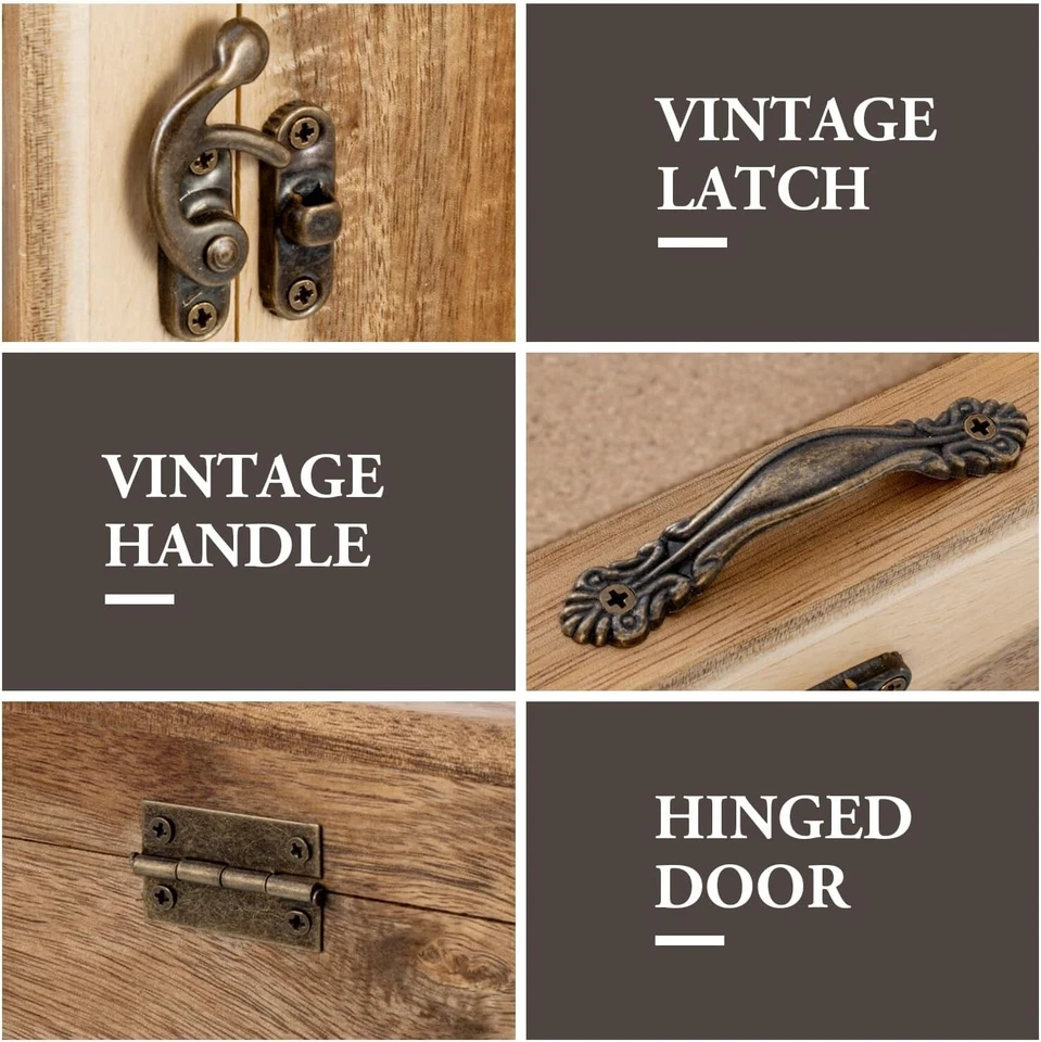 Caja de sombra de madera marrón montada en la pared, vitrina con panel de ventana frontal de acrílico Foto 2 de 4